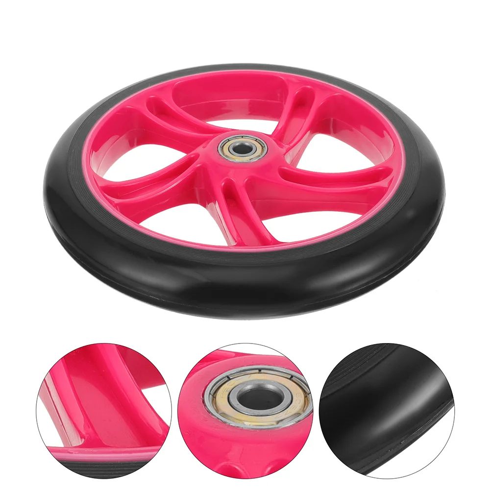 

1Pair High-Elasticity Scooter Wheels Durable PU Material Easy Installation Replacement Kick Scooter Wheel Stunt Skateboard