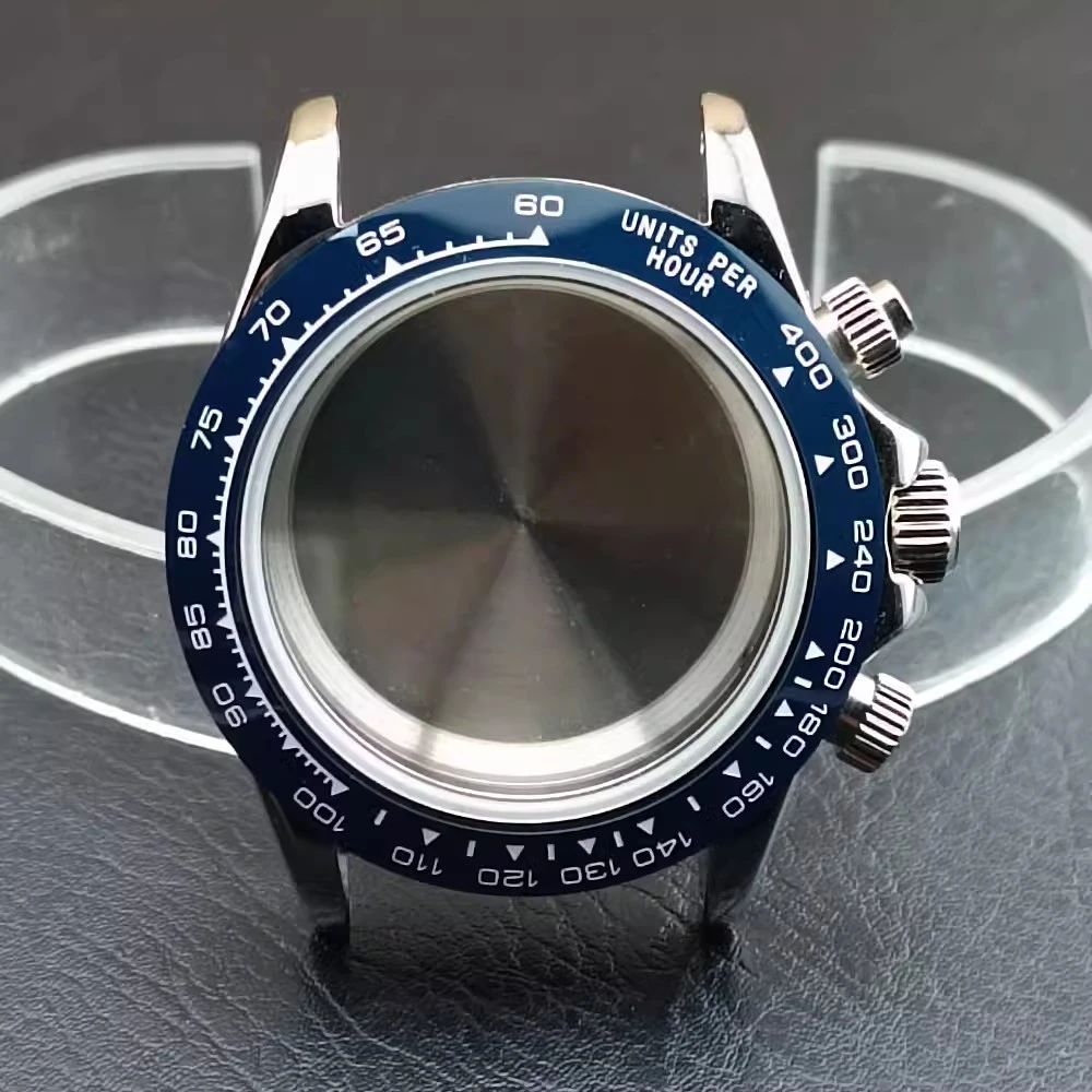 Bocca ad anello in ceramica in acciaio inossidabile per accessori per cassa dell'orologio con modifica del movimento al quarzo a tre occhi VK63