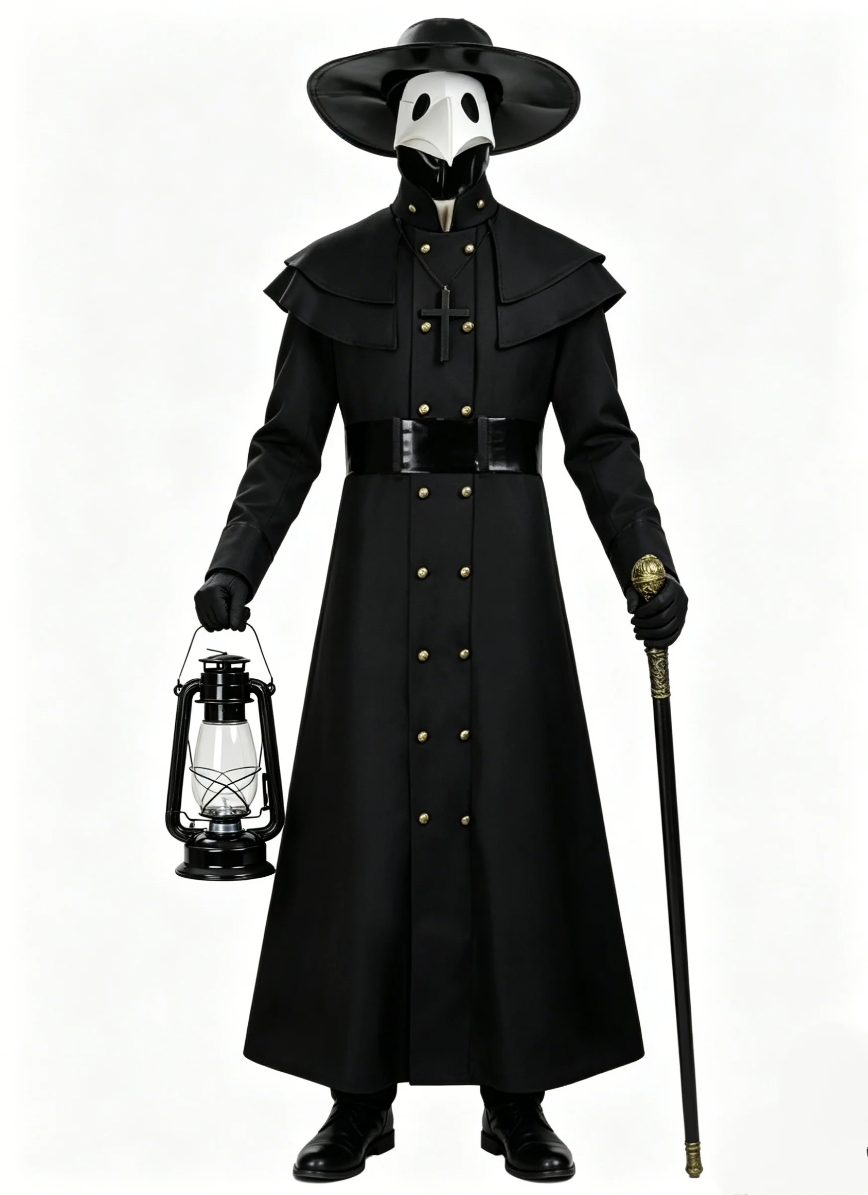 Adult Medieval Steampunk Style European and American Plague Doctor Costume Bird billed Crow Long billed Mask Halloween