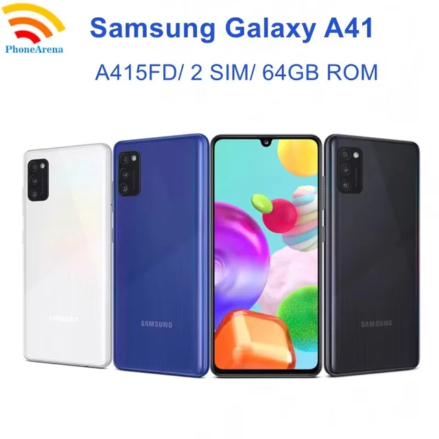 Samsung Galaxy a41 a415fdデュアルSIMロック解除携帯電話,4GB RAM,64GB  rom,6.1インチオクタコア,NFC,4g - AliExpress