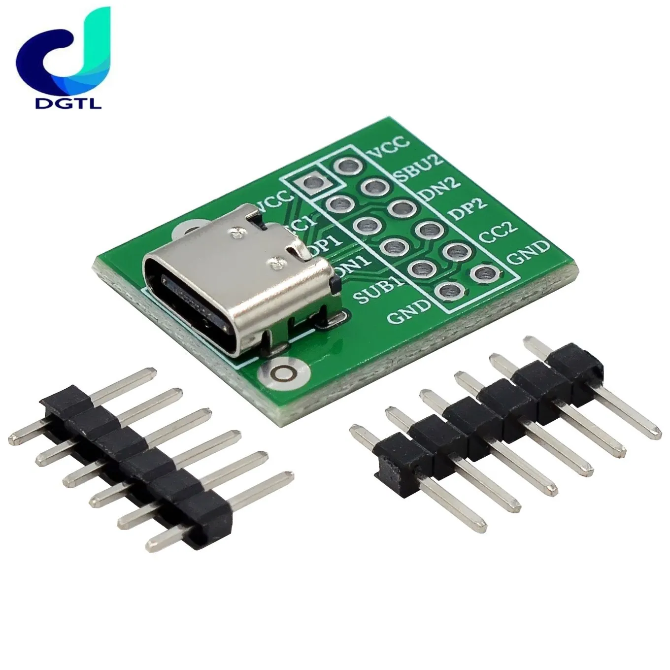 Tipo fêmea C High Current Power Adapter Board Module para Arduino, USB3.1, 16P a 2.54, 1Pc