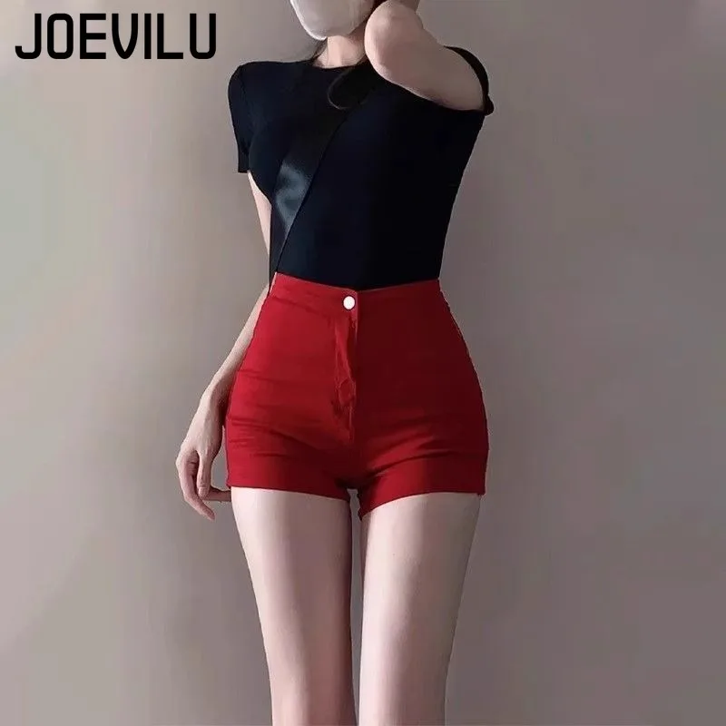 

Stretch Tight Sexy Denim Super Shorts Female Summer Slim High Waist Thin A Word Lift Hip Hot Girl Hot Shorts Women's Clothing