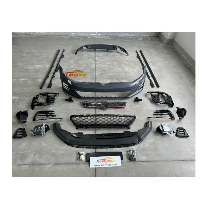 

GTI Bodykit Facelift for Volkswagon Golf 7.5 Upgrade to GTI Style Body Kit Front Bumper Side Skirts Diffuser gti pp Car Bumpers