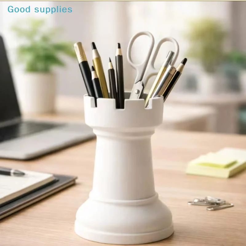 nimbleMultipurpose Chess Pattern Plastic Pen Holder Vase for Desk Decorationobject