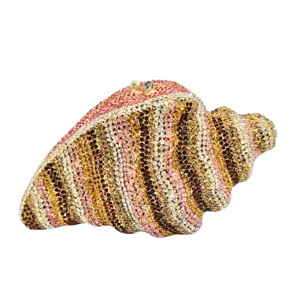 

Сумка Shell Conch Reinstone, клатч Shell Conch с бриллиантами для ужина, бриллиантовый клатч, женская сумка, украшенная кристаллами, вечерние клатчи Bolso De Mujer