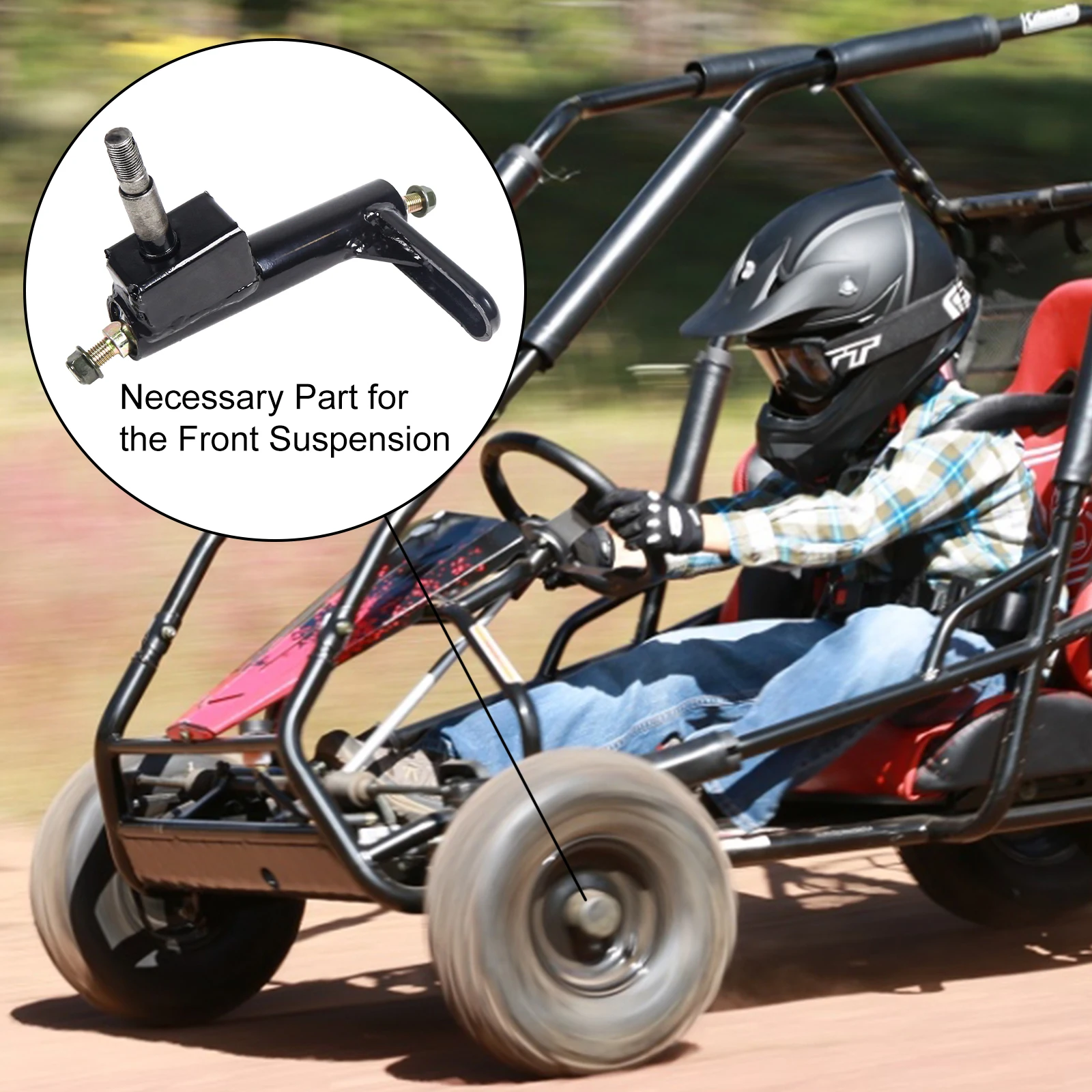 Coleman KT196 Go-Karts용 왼쪽 스핀들 스티어링 너클