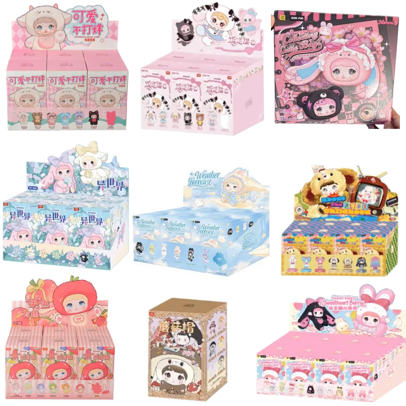 정품 재고 있음 노미 풀 라인업 블라인드 박스 인형 귀여운 비닐 얼굴 키체인 미스터리 박스 애니메이션 피규어 장식 컬렉션