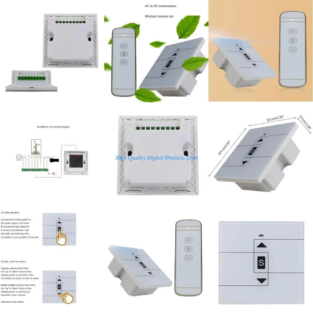 

U2JE Garage Remote Control Receiver Gate Door Relays Receivers Switches 433MHz Receiver