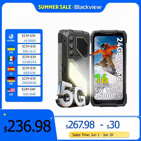 Blackview OSCAL PILOT 5 5G mobile phones AI Rugged...