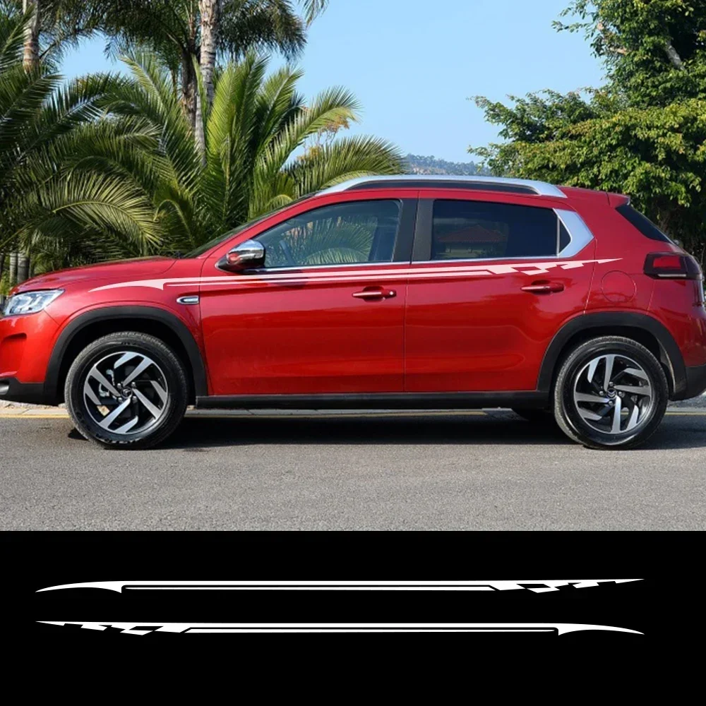 

Car Side Stickers Racing Style Vinyl Decal For Audi A4 A3 Peugeot 206 307 308 207 Ford Focus 2 3 Renault Opel Auto Accessories