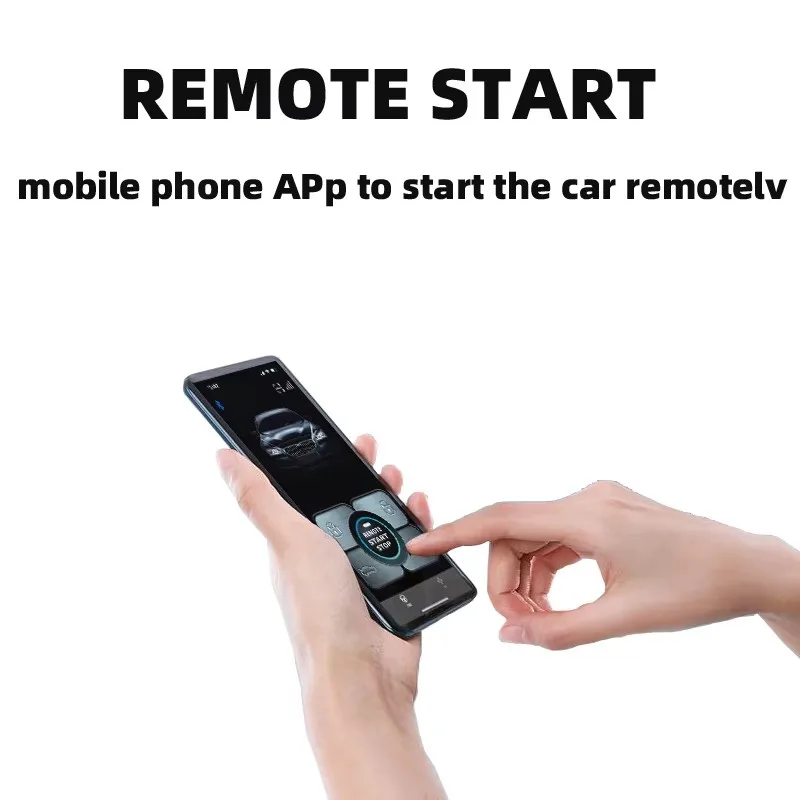 APP โทรศัพท์มือถือเครื่องยนต์เริ่มระยะไกลกดปุ่มเริ่มหยุดเพื่อเริ่มระบบจุดระเบิดเซ็นทรัลล็อครายการ Keyless