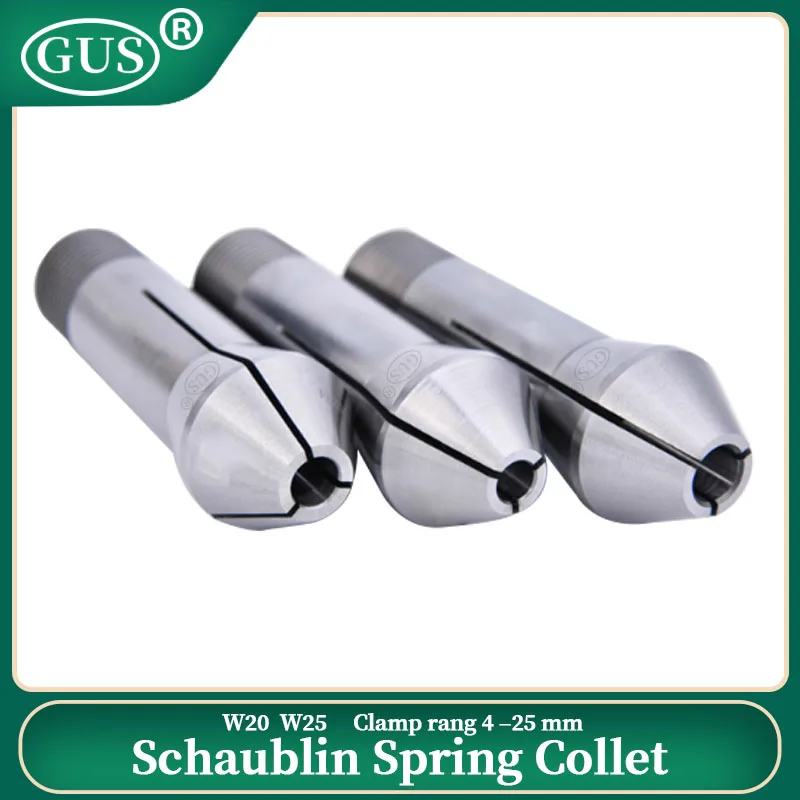 1pcs High Precision Schaublin Collets W25 W20 Clamping Range 1-25mm For CNC Machine Spindle Chuck