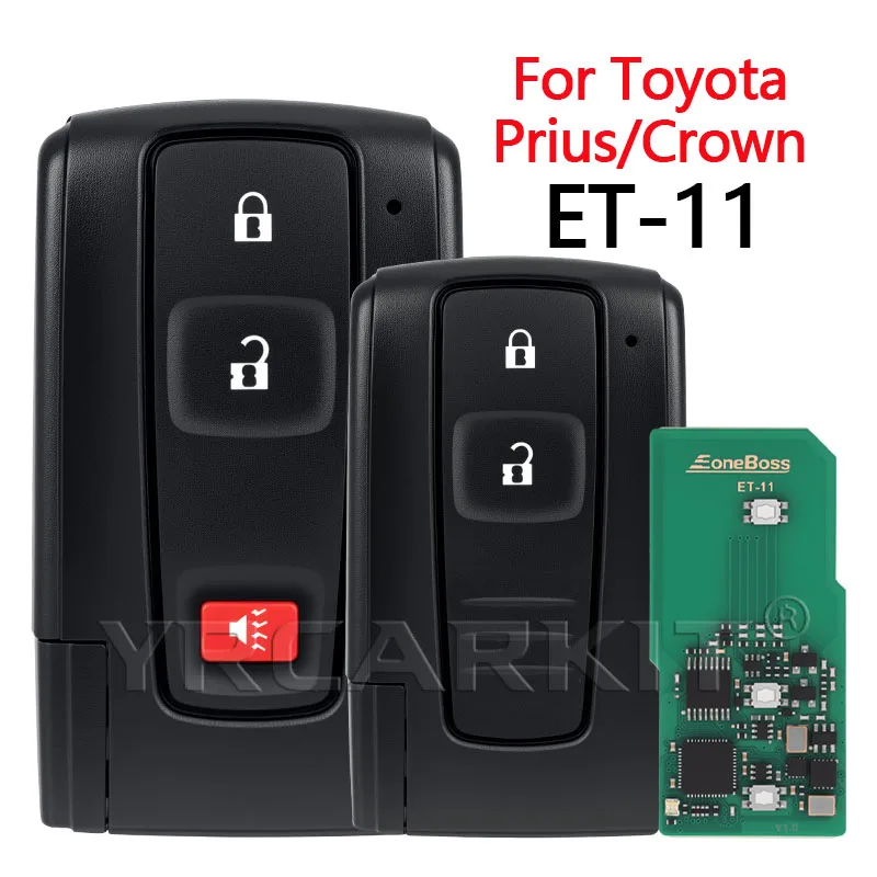 ET-11 EoneBoss Universal Smart Car Key Fob For Toyota Prius Crown 0030 4D 8A Chip 2/3 Buttons Remote Control Keyless Proximity