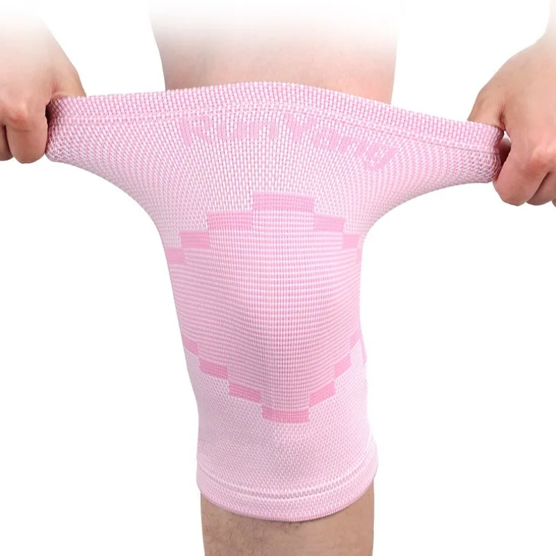 Paquete de rodillas de nailon tejido, protectores para deportes de ciclismo, correr, baloncesto, saltar la cuerda, calentadores de piernas cálidos