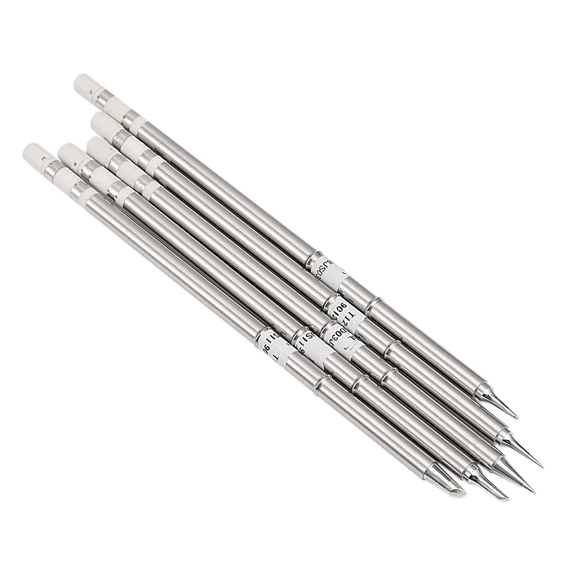 A83I-5Pcs/Lot Series Soldering Iron Tips For HAKKO T12 Handle DIY Kits LED Vibration Switch Temperature Controller FX951 FX-952