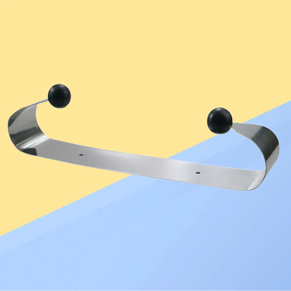 

33.5x8cm Wall Mounted Stainless Steel Towel Rack Paper Holder Modern Design Double End Hook Bath Bed Kitchen Office Use