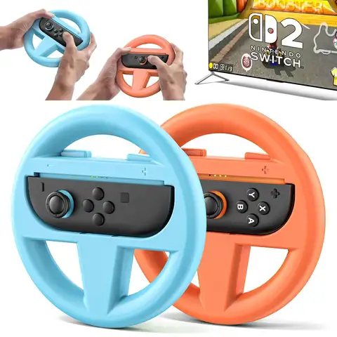 Volante per Nintendo Switch 2 Joy Con Switch 2 Volante da corsa per Mario Kart World e 8 Deluxe NS2 Accessori per giochi da corsa
