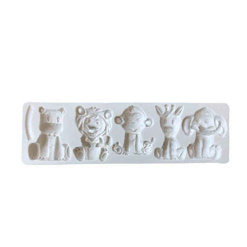 Rabbit Hippocampus Lion Moving Silicone Mold Baking Cake Edge Kitchen Utensils 19-252