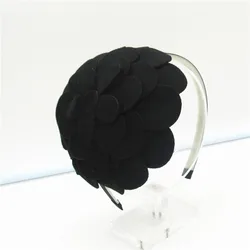 new fashion wool velvet flower hairband children fashion hair accessories with plastic band