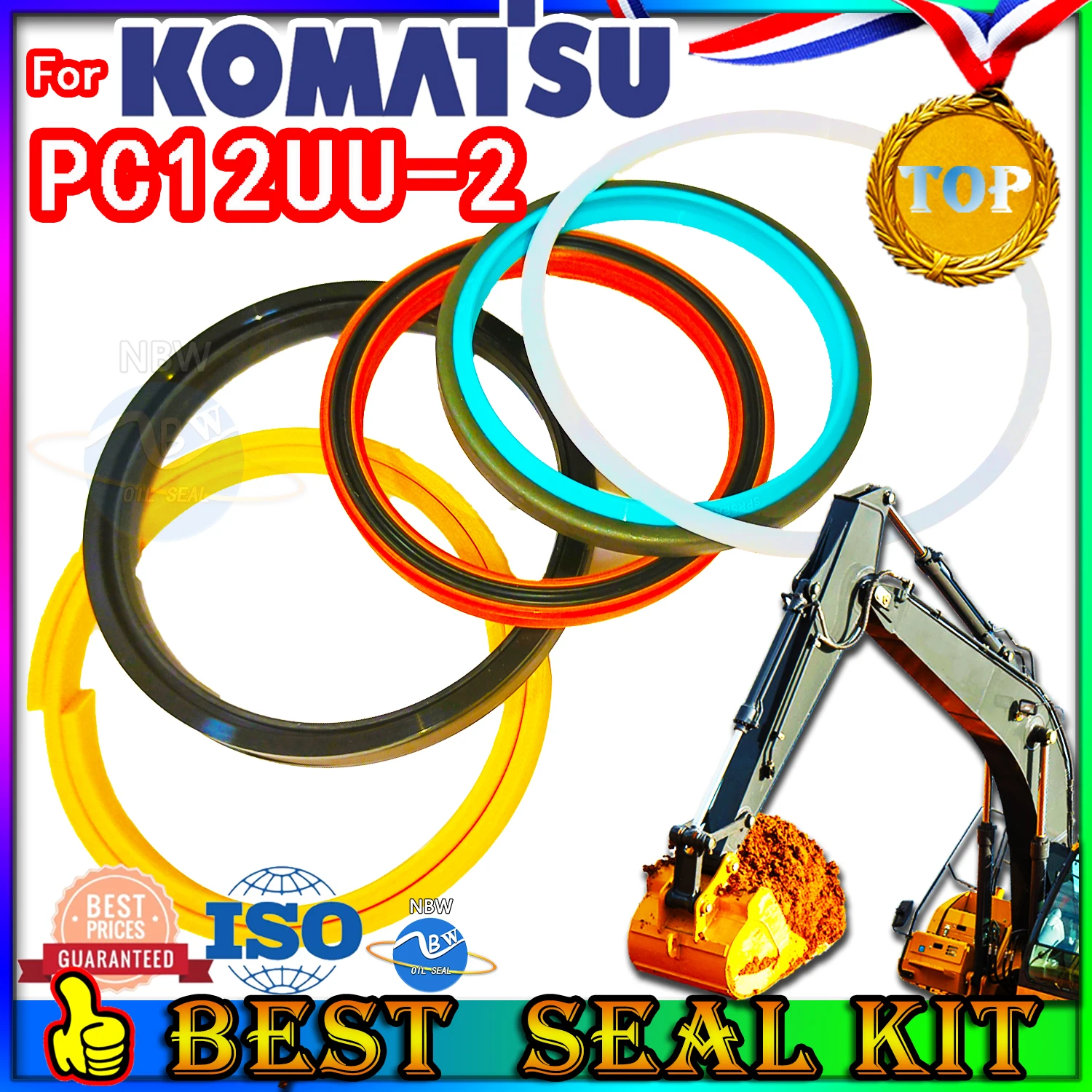 For KOMATSU PC12UU-2 Seal Kit Excavator Repair Oil High Quality PC390LC 1 TRAVEL Joystick Engine O-ring Cylinder BOOM ARM Pump