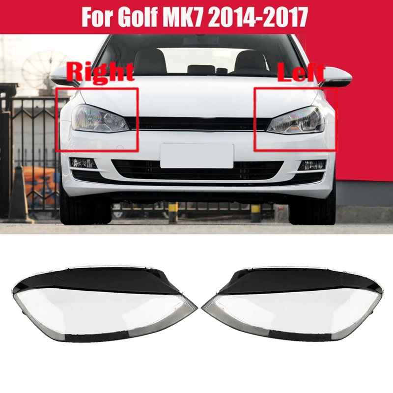 

Для Golf 7 MK7 2014 2015 2016 2017 крышка автомобильной фары прозрачные линзы абажур в виде фары