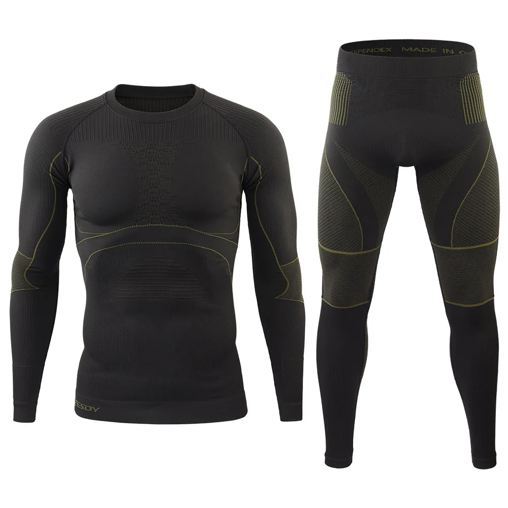 Seamless Tight Tactical Thermal Underwear Men Outdoor Sports Function Breathable Training Cycling Thermo Underwear Long Johns