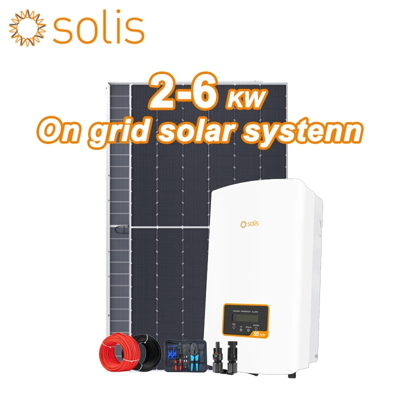 3KW 5KW 6KW All-in-One Hybrid Solar Power System On-Grid Energy Storage Kit with Battery & Inverter Home Backup UPS