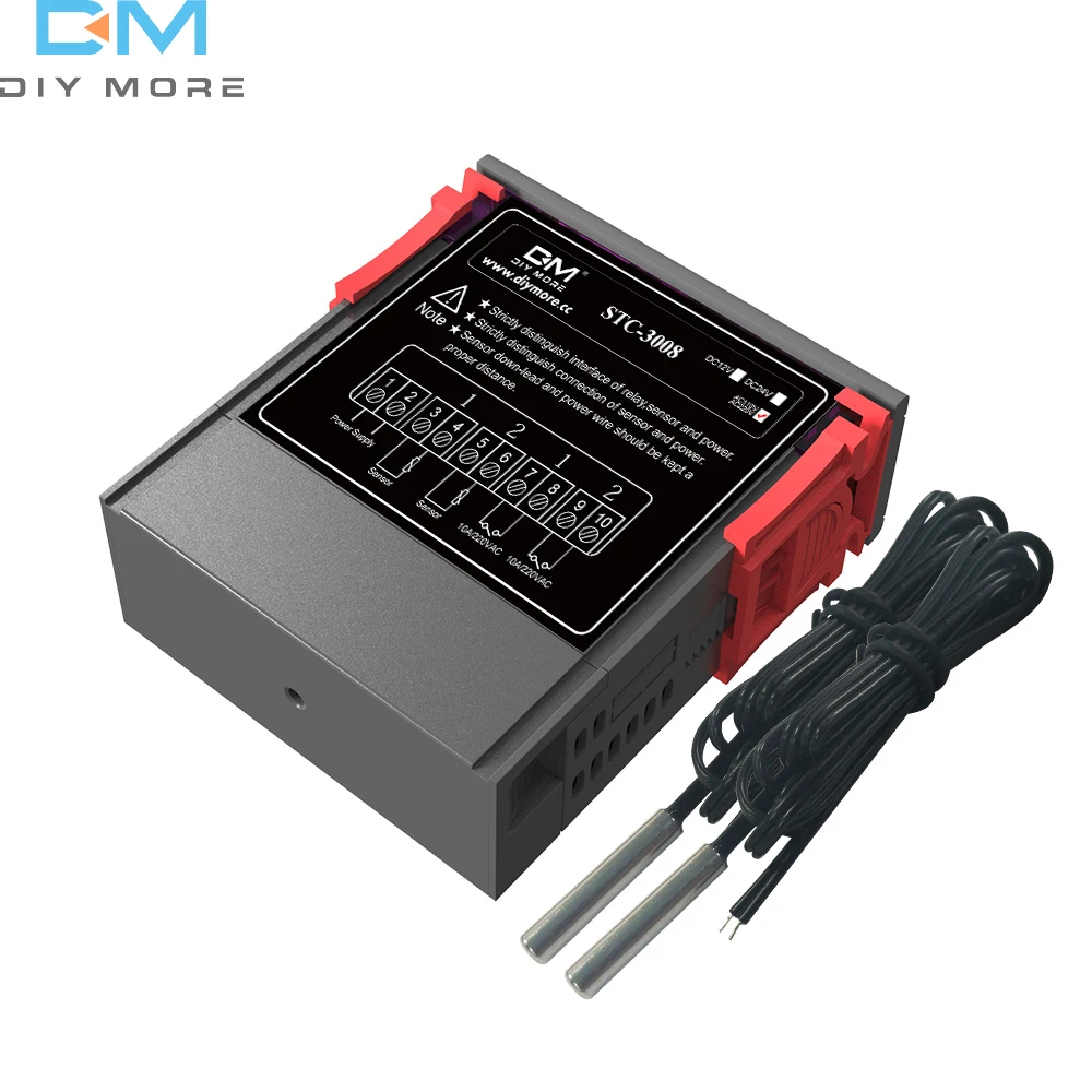 STC-3008 STC-3018 LED Digital Temperature Controller Thermostat Thermoregulator Incubator  DC12V DC24V AC110-220V