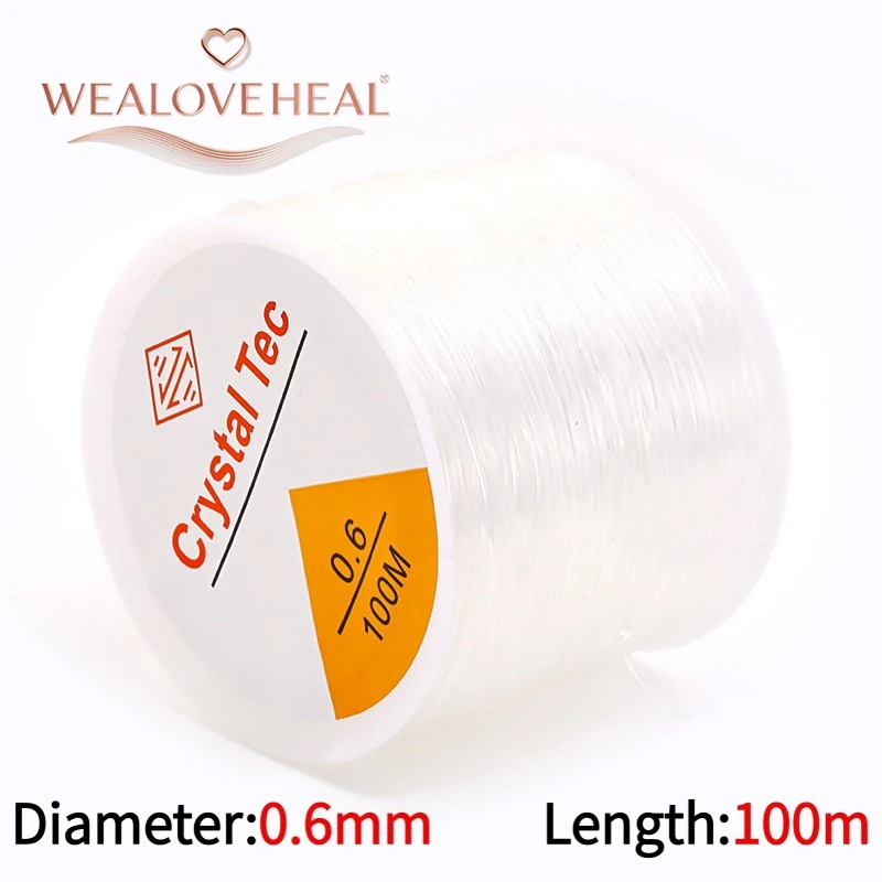 Starkes 0,4-1,0mm Elastisches Kordelband für Schmuckherstellung, Transparenter Dehnbarer Faden für DIY Armbänder Halsketten, Perlenschnur Zubehör – Detail 23