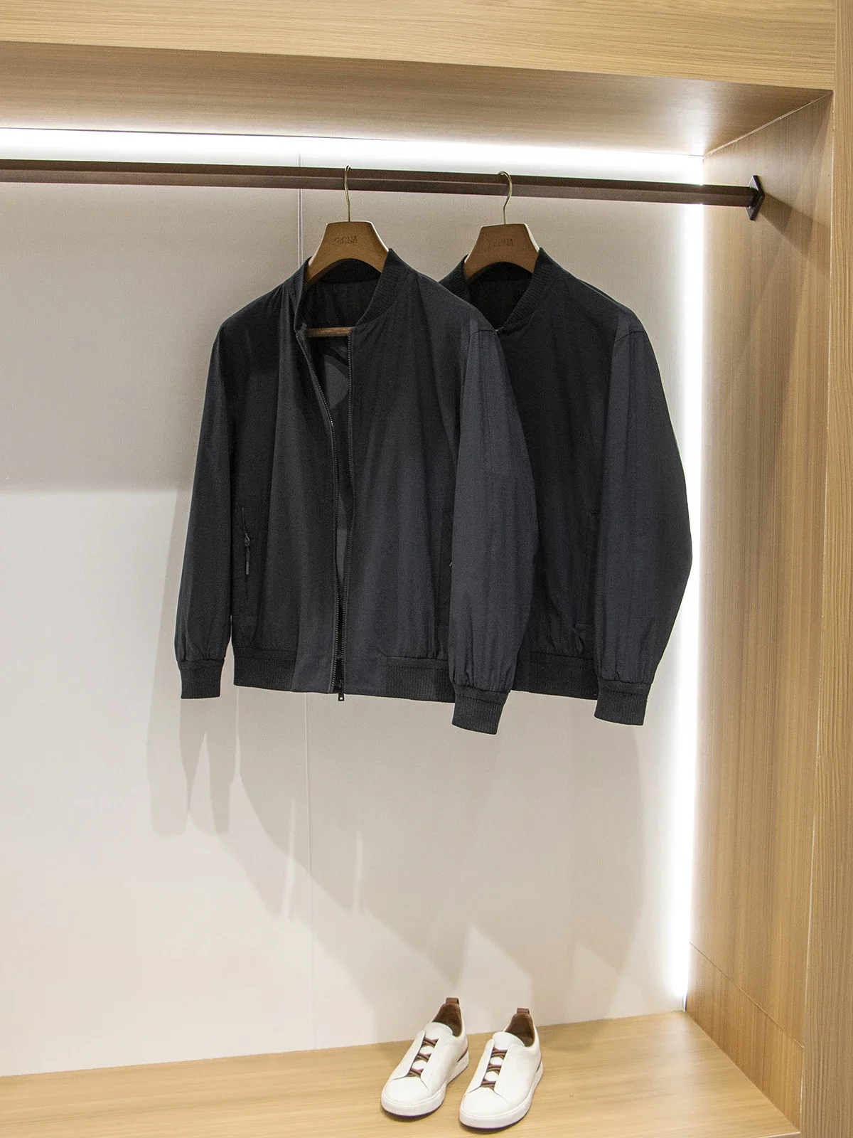 

Italian luxury classic baseball collar early spring thin waterproof fabric high-end men's jacket