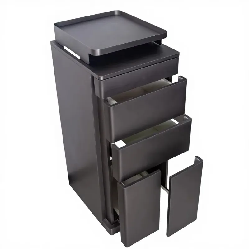 Stainless Steel Modern Salon Storage Cabinet Rolling Hair Salon Trolley Cart Drawers Barber Shop Organizer Beauty Equipment