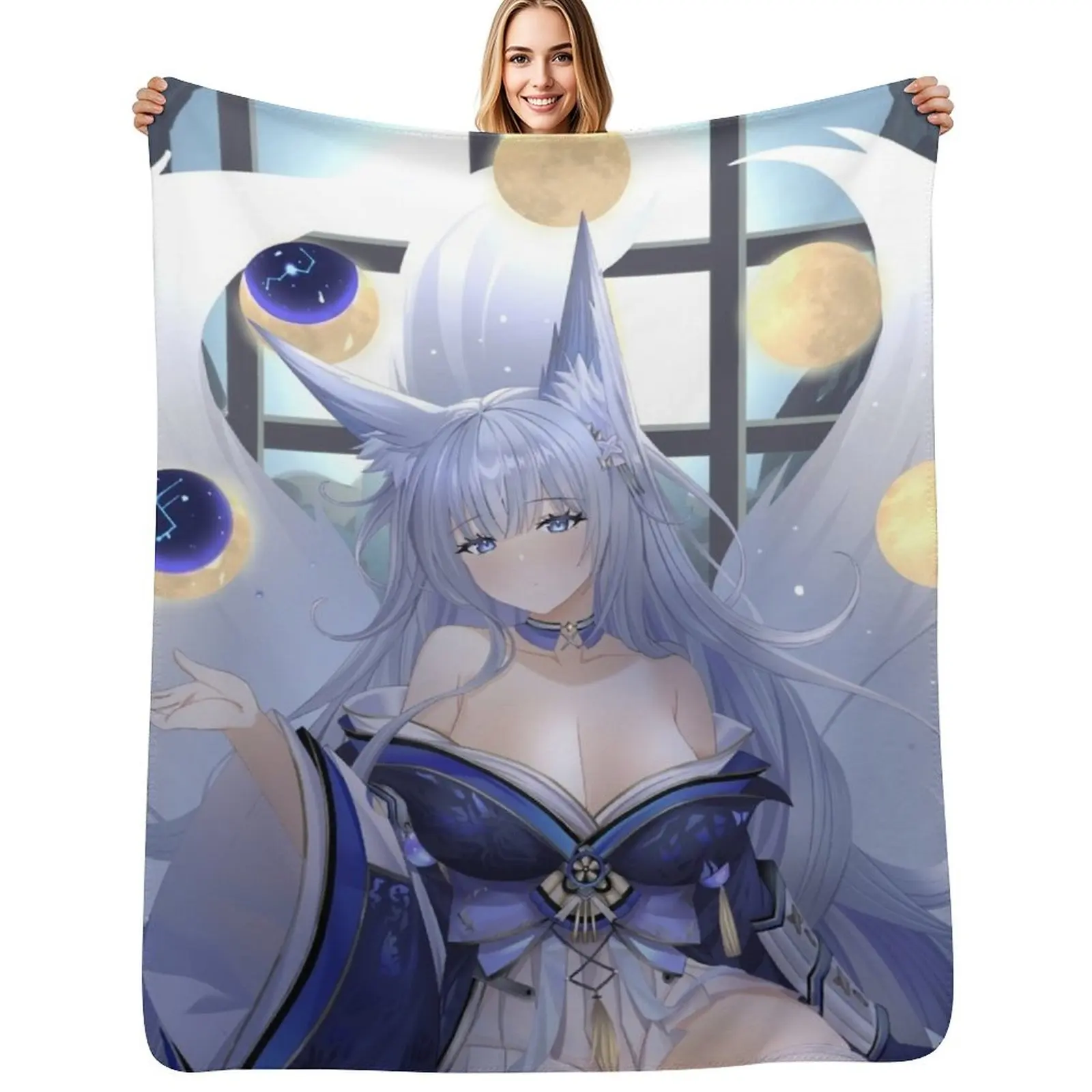 

Shinano Azur Lane Throw Blanket Cozy Microfiber Throw Blanket for Home Bedroom