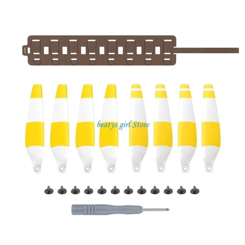 

C7AB 2 Sets Propellers with Soft Silicone Propellers Storage Roll Bag for Case & Screwdriver for Mini 3
