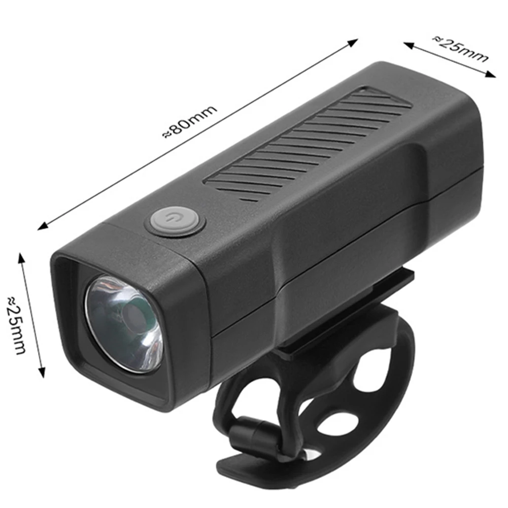 Bike Front Light Bicycle Bike Light 500mAh USB Rechargeable Headlight Easy To Install Bicycle Accessories High Brightness Parts