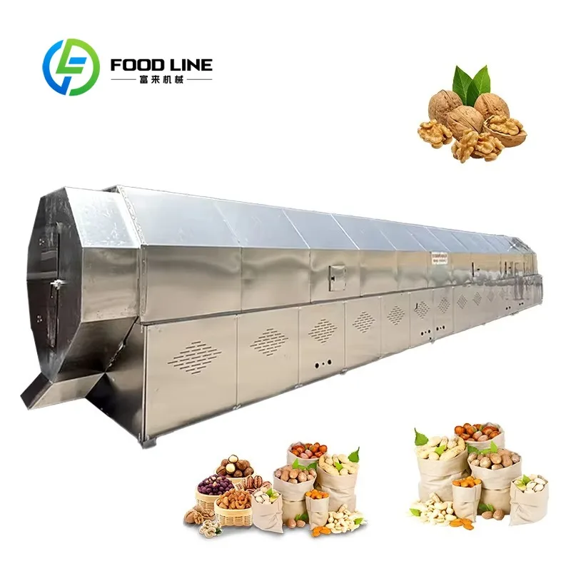 Customize Multi‑Function Stainless Steel Industrial Cashew Nut Roaster Energy Saving Commercial Food Processing Roasting Machine