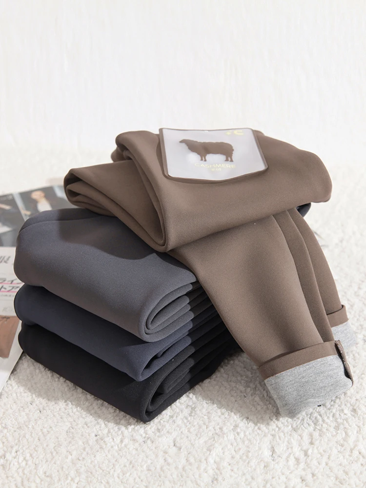 

Alaspa Thiened Fce Women's Yoga Pants High Waist Long Trousers Slimming Warmth Outerwear Winter Faion Casual Pants