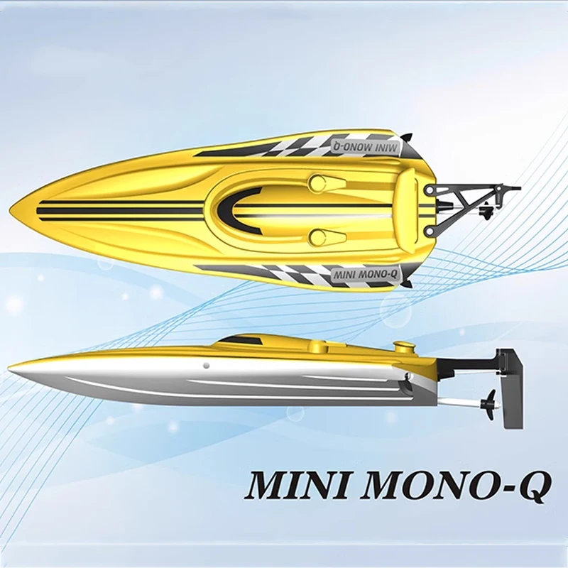 RC Boat MINI MONO-Q Rollover Resistant Electric Small Speedboat RTR with Remote Control Professional Ship Model