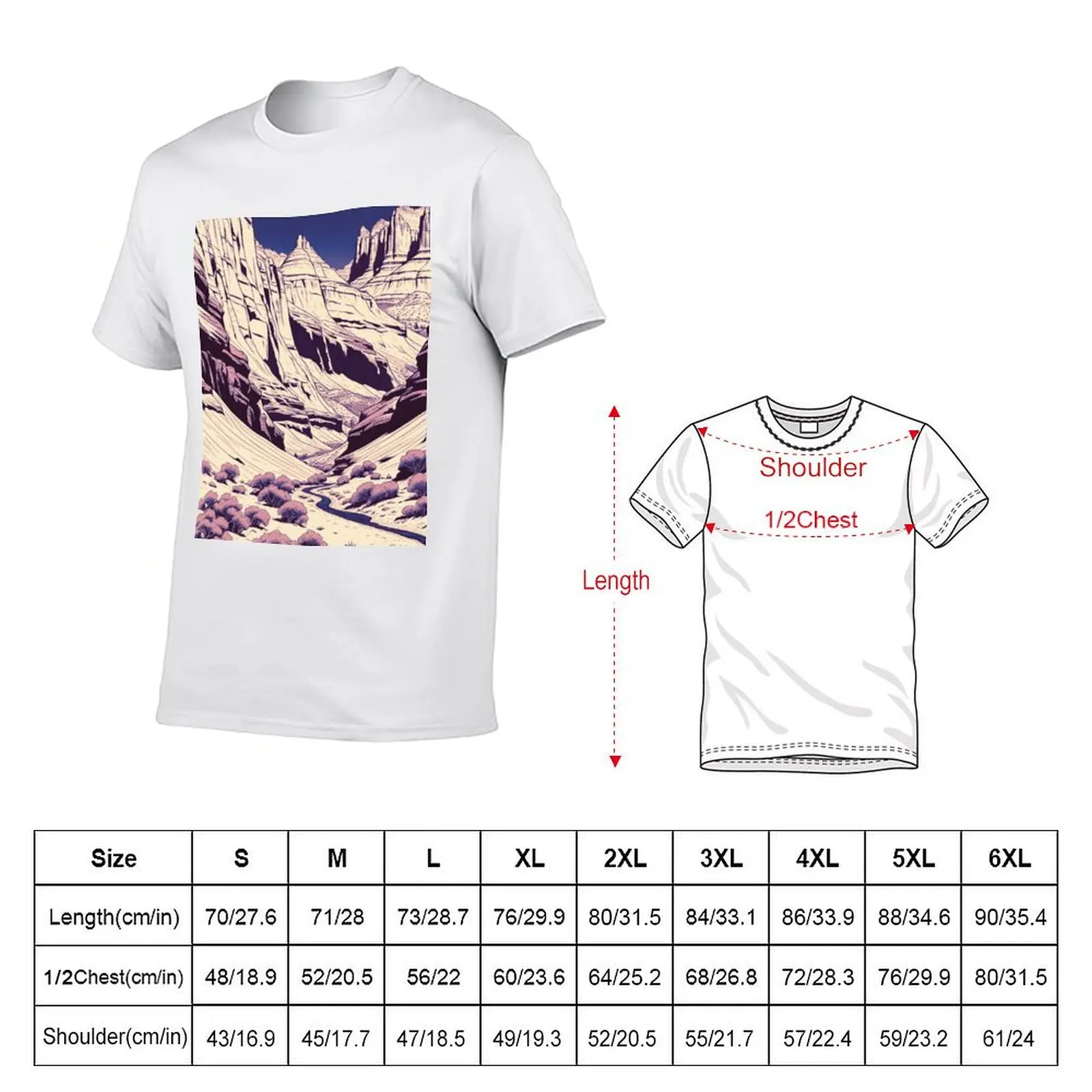 Capitol Reef Landscape in Rose Tones T-Shirt man t shirt cotton man t shirt summer T-Shirt
