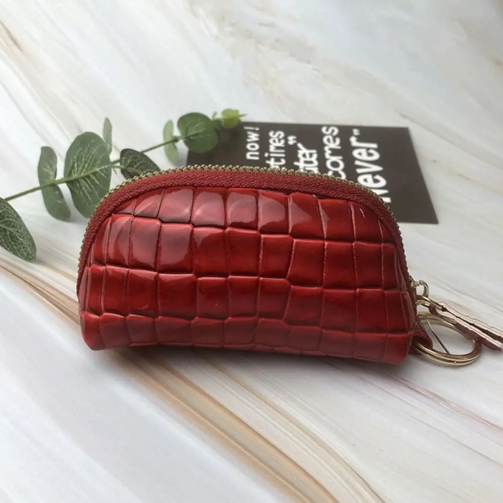Simple PU Leather Women Wallet Solid Color Key Earphone Storage Coin Purse Large Capacity Mini Zipper Storage Bag