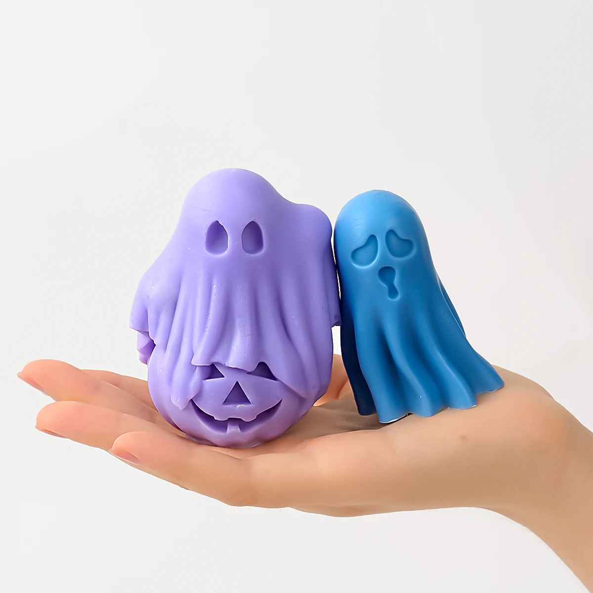 Halloween Cute Ghost Candle Silicone Molds DIY Handmade Pumpkin Monster Resin Concrete Plaster Soap Mould Party Festive Ornament