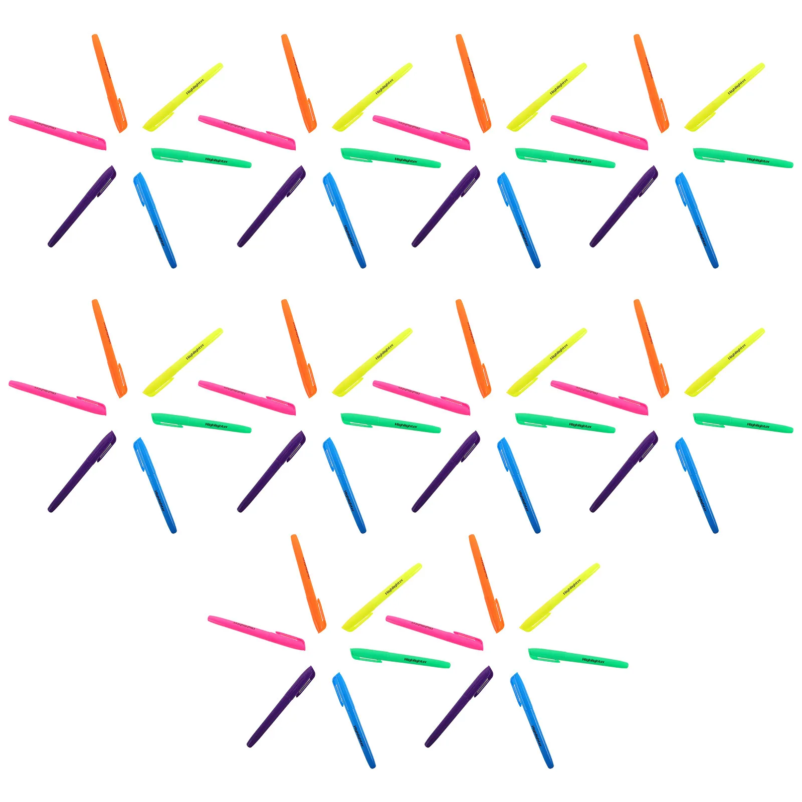 60Pcs Quick Dry Fluorescent Highlighter Set Vibrant Color Markers for Study Office Note Taking Journaling Supplies