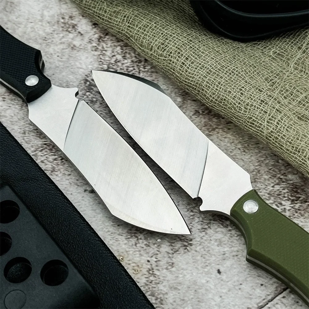 STOK التكتيكية سكين ثابت 8Cr13MoV شفرة فولاذية G10 مقبض الصيد في الهواء الطلق التخييم أداة متعددة مع غمد EDC أدوات #2