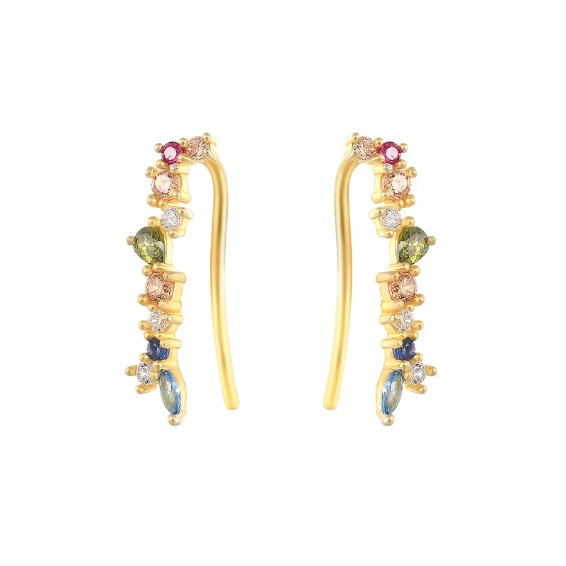 Aide 925 Sterling Silver Stud Earring For Women 2021 Trend Gift Round Bead Earrings Ear Climber Luksusowa biżuteria Pendiente Brincos