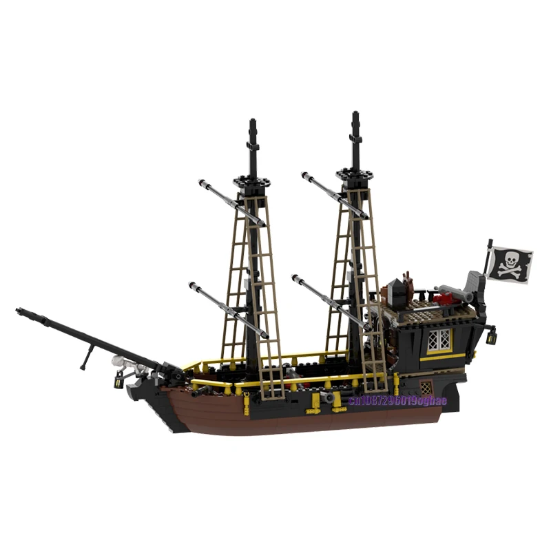 Novo 847 pçs série pirata medieval recompensa pirata navio à vela modelo diy idéias criativas brinquedo da criança presente de aniversário blocos MOC-21322