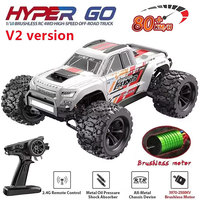 Hyper Go MJX 10208 V2 1：10 4WD RC Car Off-road Racing 80km/H High Speed Brushless Motor 2.4G Remote Control Cars Truck Toys