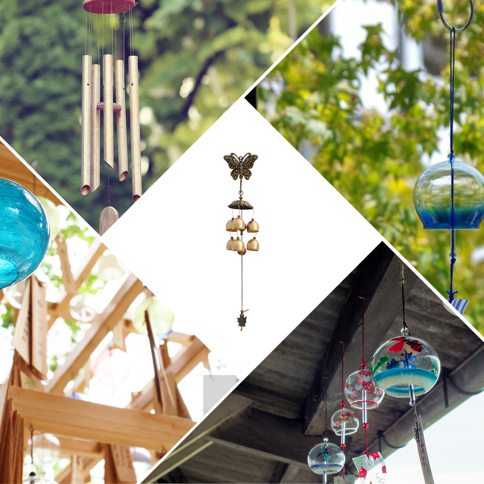 

Premium Doorbell Wind Chime Hanging Decoration Pendant Durable Outdoor Indoor Windbell Garden Yard Living Room Bedroom Ornament