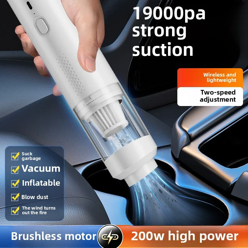 new Household Vacuum Cleaner Handheld Mini Brushless Vacuum Cleaner Dust Collector Suction Blowing Charging and Pumping 4-in-1