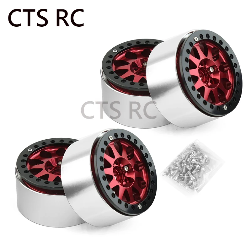 

4pcs 2.2 Inch Beadlock Wheel Rim for 1/10 RC Crawler SCX10 Pro Wraith Capra RR10 RBX10 TRX4 D90 YIKONG 4102 4103