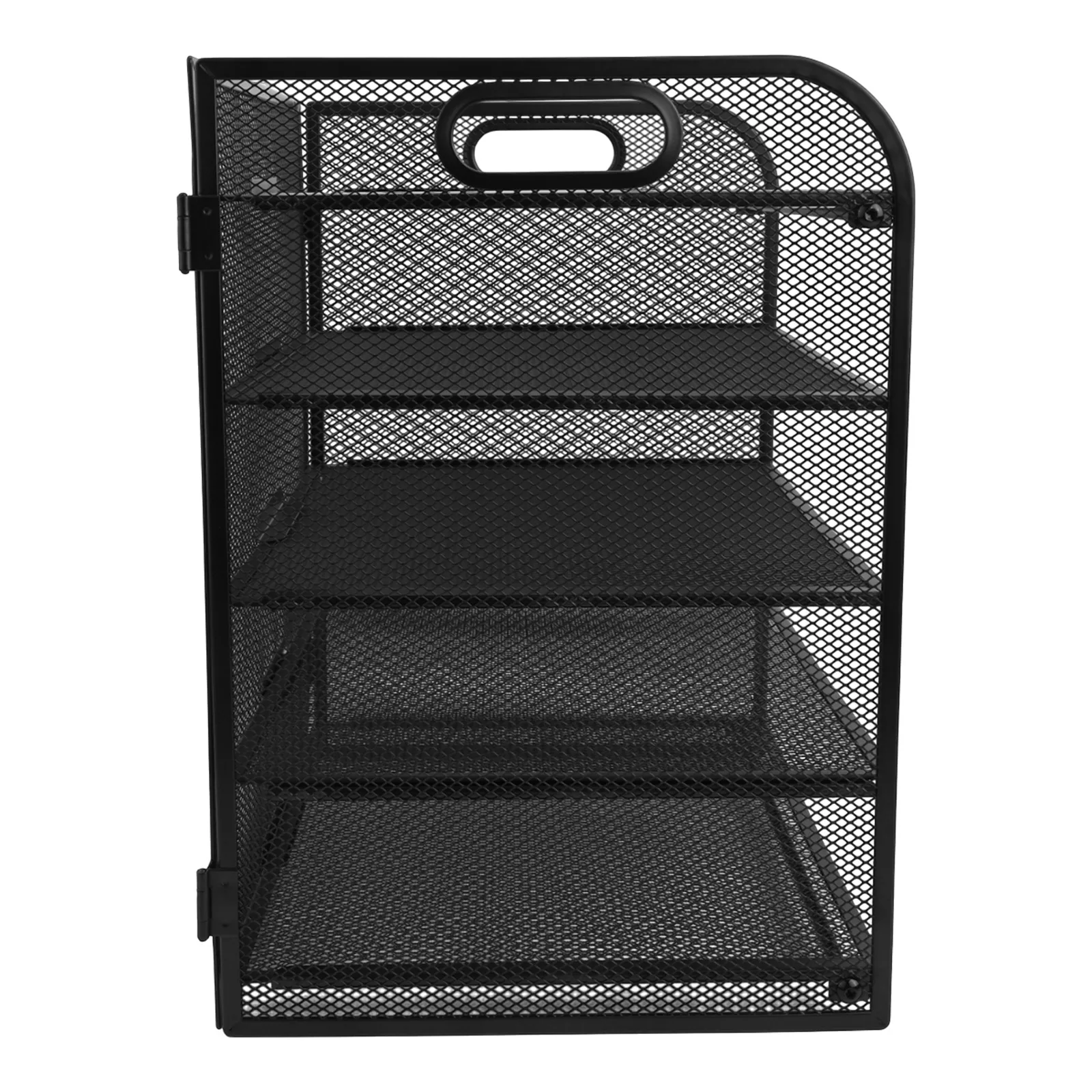 

Organize Your Workspace with a Lightweight Mesh Desk File Organizer Features 5 Tiers for Document Management and Easy Mobility