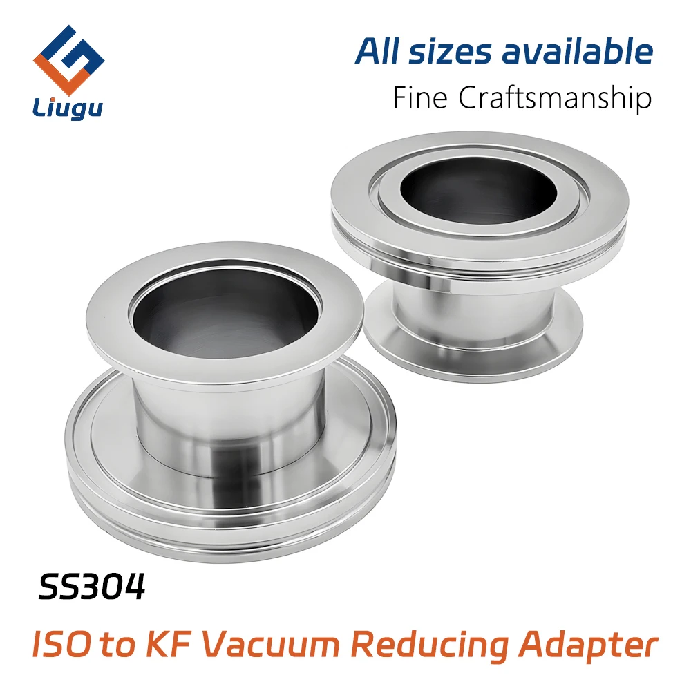 

304 Stainless Steel Flanged ISO to KF Vacuum Reducer Adapter,ISO63/80/100/160 to KF16/25/40/50,Vacuum Fitting for Vacuum Systems